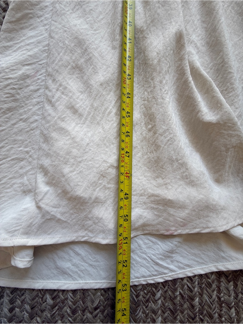 Significant Other Minimalist Cream Textured Twist-Front Maxi Dress Slit Sz 2 - Picture 15 of 16